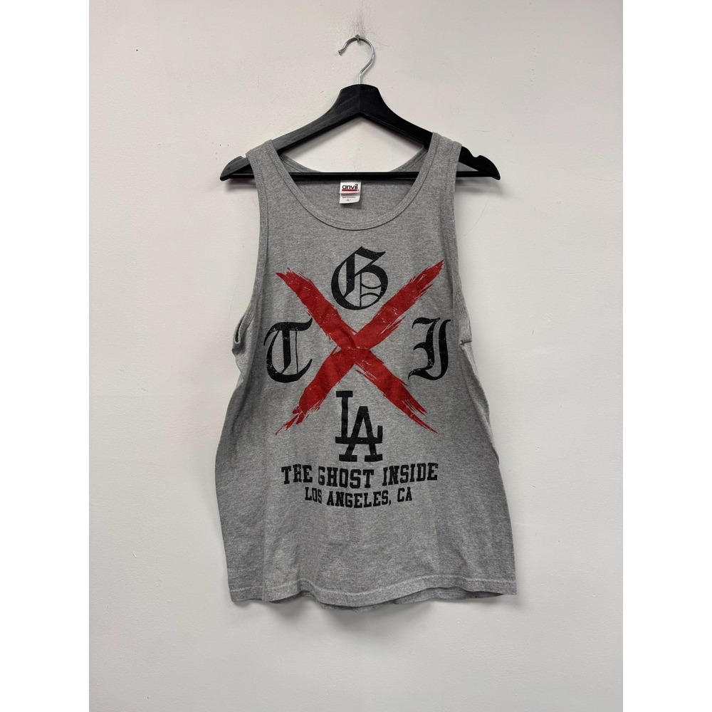 The Ghost Inside Shirt Mens Large Gray Anvil‎ Tank Top Band Graphic LA Music